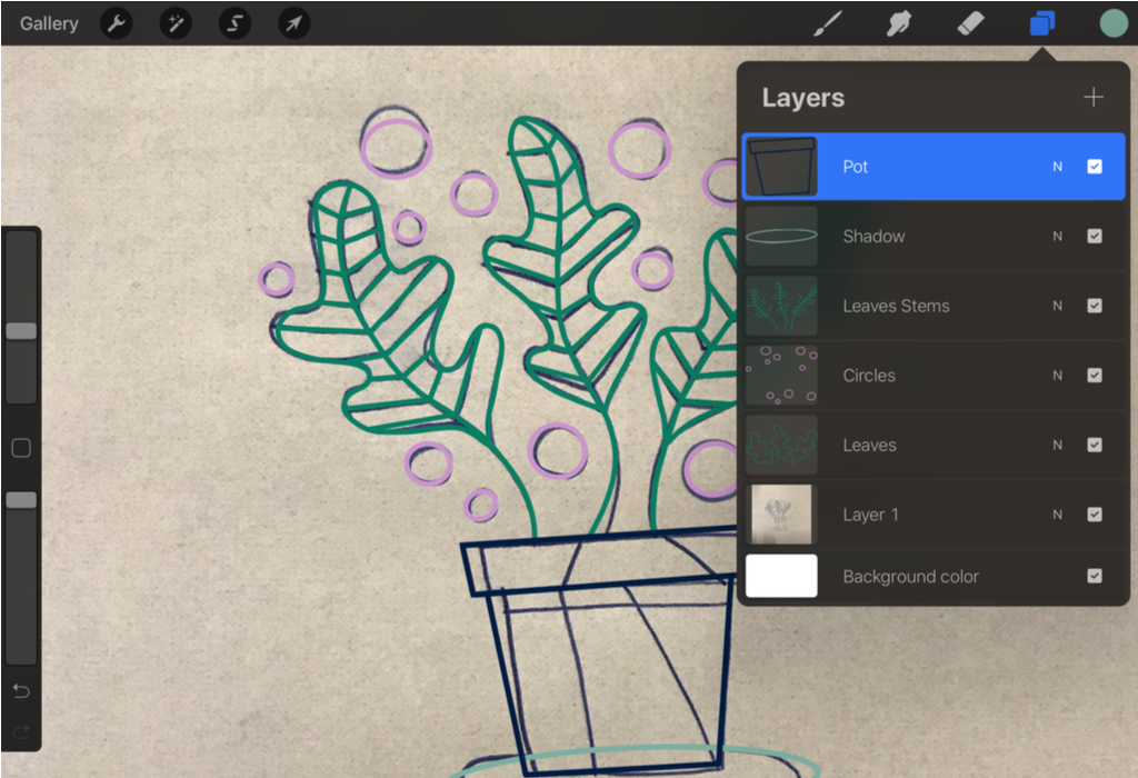 Turn a Sketch into Digital Art with This Complete Guide — Layers Tab Procreate Outline Sketch example