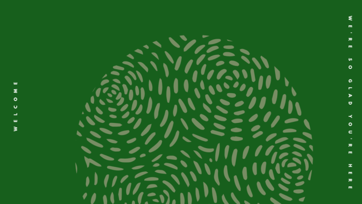 zoom presentation backgrounds Abstract textured circle against forest green background and minimal text on both sides