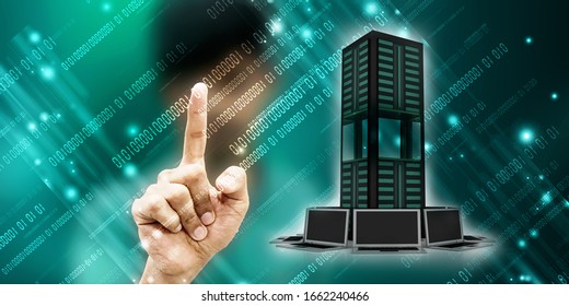 3d Rendering Technology Computer Database Network Stock Illustration ...