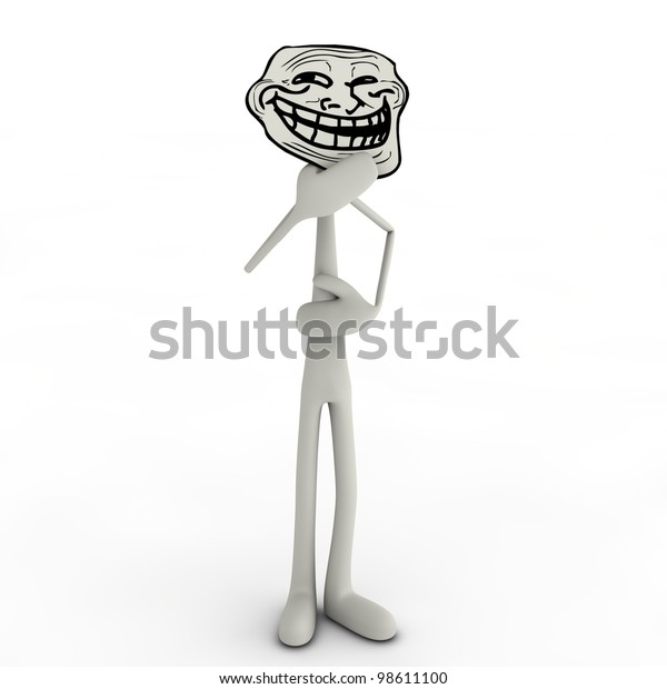 Abstract Man Trollface Stock Illustration 98611100