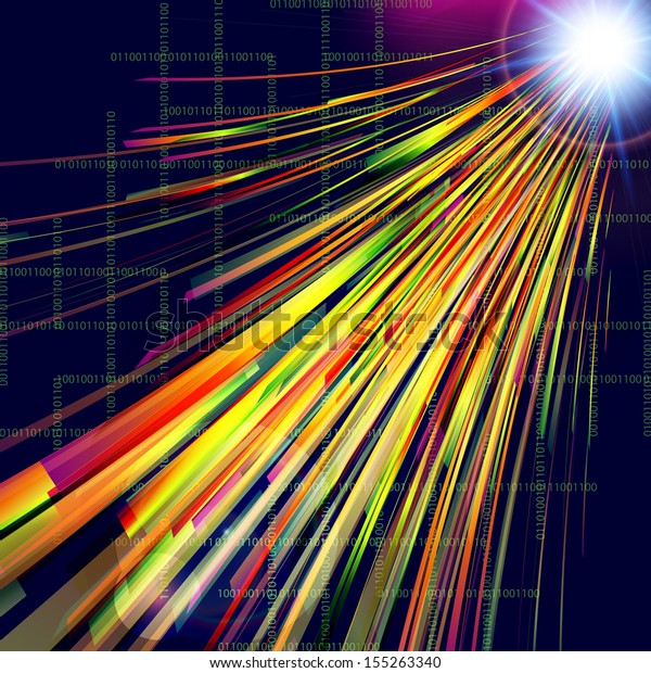 Abstract Technology Background Light Effect Raster Stock Illustration