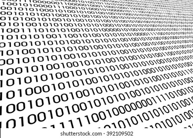 Binary Randomly Generated Numbers Graphic Background Stock Illustration ...