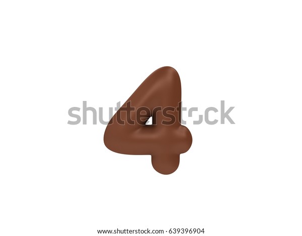 Brown Number 4 3d Rendering Stock Illustration 639396904 | Shutterstock