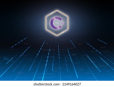 C Sharp Sign Server Room Background Stock Photo 2149853059 | Shutterstock