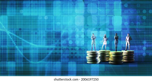 employee-compensation-report-salary-review-3d-stock-illustration