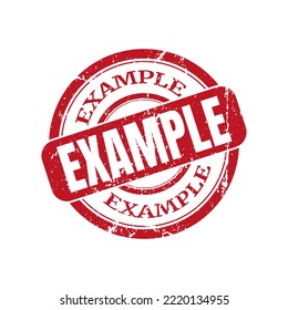 Example Red Square Grunge Stamp On Stock Illustration 2220134955 ...