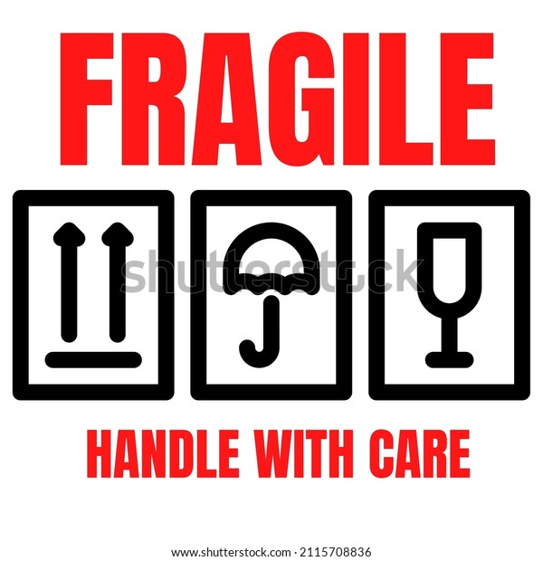 Fragile Handle Care Set Logistic Usage Stock Illustration 2115708836 Shutterstock