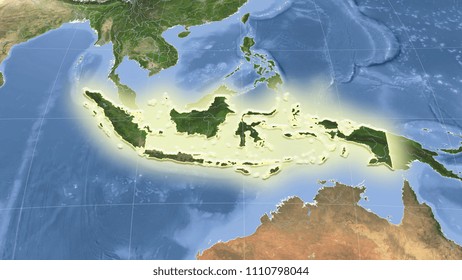 Indonesia Map Map Indonesia Capital Major Stock Illustration 2044737512 ...