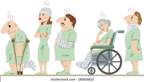 angry hospital patient cartoon