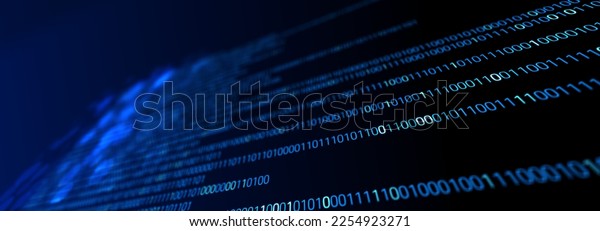 Matrix Binary Numbers Binary Computer Code Stock Illustration ...