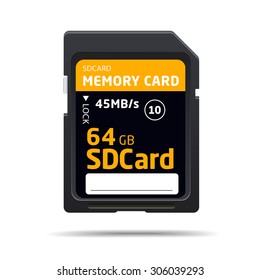 memory sd card for various devices Stock Illustration