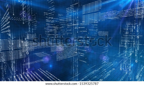 Programming Code 3d World Inside Machine Stock Illustration 1539325787 ...