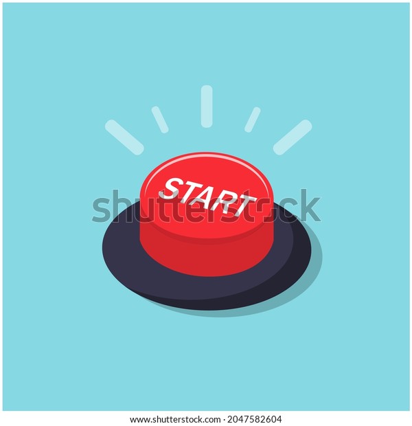 Red Button Word Start Symbolizes Beginning Stock Illustration 2047582604 Shutterstock