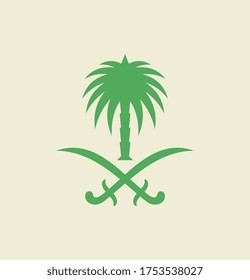 Saudi Arabian Palm Tree Logo Saudi Stock Illustration 1753538027 ...