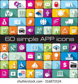 Set Simple Icons App Design Stock Illustration 316872524 | Shutterstock