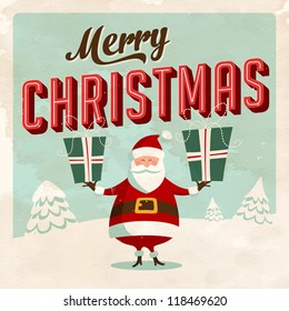 Vintage Christmas Card - JPG Version Stock Illustration