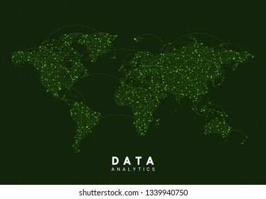 World Map Data Visualization Stock Illustration 1339940750 | Shutterstock