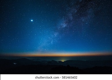 Beautiful Night Sky. Stock Photo