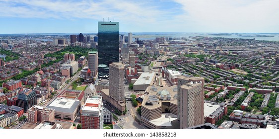 Boston Skyline Aerial View Panorama Skyscrapers Stock Photo 143858218 ...