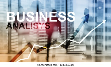 Business Analysis Diagrams Graphs On Virtual Stock Photo 1350437255 ...