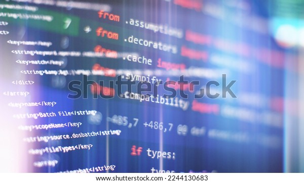 Business Python Code Computer Screen Mobile Stock Photo 2244130683 ...