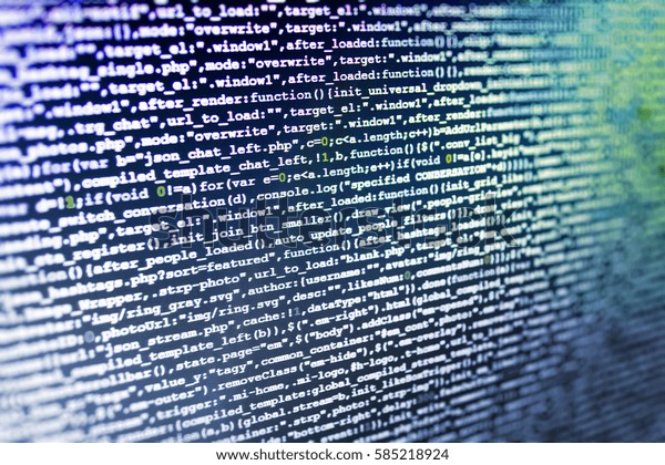 Coding Script Text On Screen Big Stock Photo 585218924 | Shutterstock
