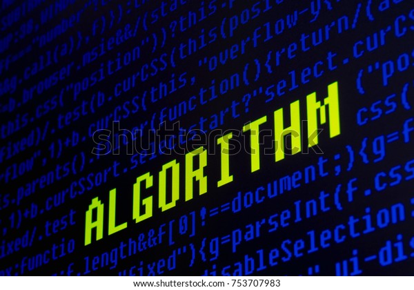 Computer Algorithm Text Example On Monitor Stock Photo 753707983 ...