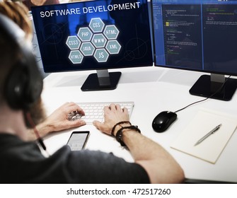 Computer Programming Codes Development Concept Stock Photo 472348996 ...
