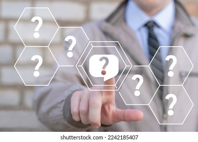 Concept Questions Faq Information Problem Solution Stock Photo ...