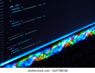 Development Programming Code On Screen Colored Stock Photo 1637788768 ...
