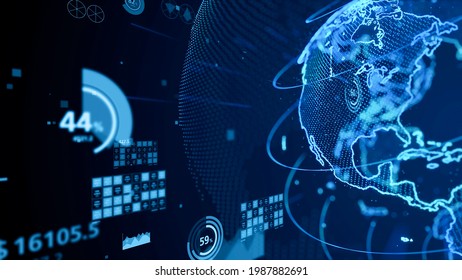 Global network concept. Data analysis. Business strategy. Stock Photo