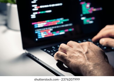 Hacker Malware Code Computer Screen Cybersecurity Stock Photo ...