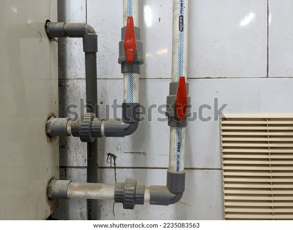 Installation Input Output Pipes Drainage Pipes Stock Photo 2235083563 ...