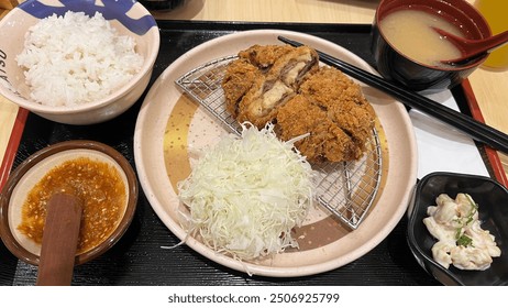 Yummy Complete Beef Katsu Set Stock Photo 2263991043