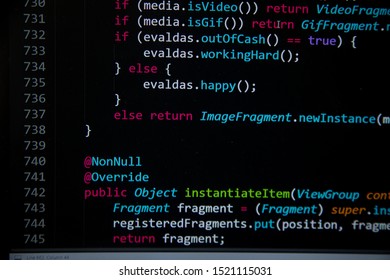 Java Code Development On Monitor Programer Stock Photo 1521115031 ...