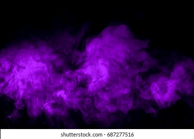 Lilac smoke on black Foto Stok