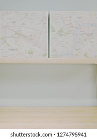 Maps Decor On Study Desk Shelf Stock Photo 1274795941 | Shutterstock