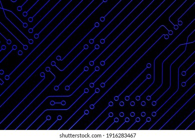 Neon Light Blue Circuit Pattern Stock Photo 1916283467 | Shutterstock