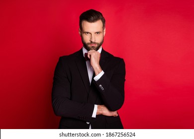 Premium Photo Modern elegant man suit with red necktie and silver medical caduceus symbol extreme closeup . 3d rendering