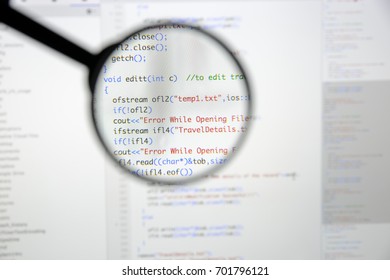 Real Python Code Developing Screen Programing Stock Photo 701808574 ...
