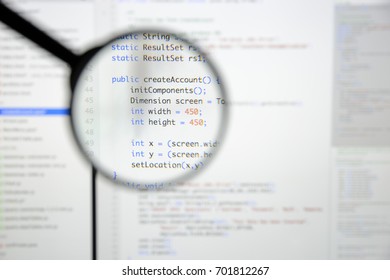Real Java Code Developing Screen Programing Stock Photo 701812387 ...
