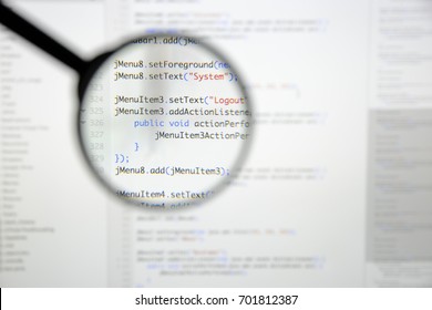 Real Java Code Developing Screen Programing Stock Photo 701812387 ...