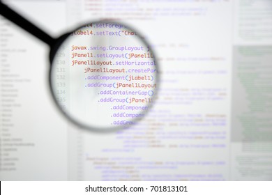 Real Java Code Developing Screen Programing Stock Photo 701813101 ...