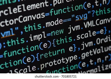 Real Java Script Code Developing Screen Stock Photo 701805721 ...