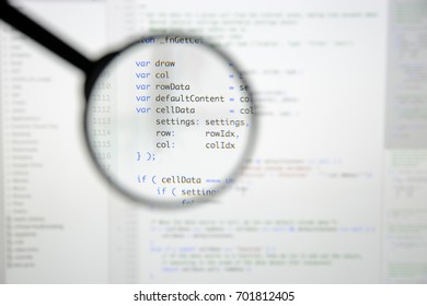 Real Java Script Code Developing Screen Stock Photo 701812405 ...