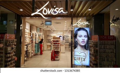 Singapore , Singapore - Feb 5 2019: Lovisa store is a Swedified form of Louise, which originates in Louis and has been used in Sweden since the 17th century.  Editorial Stock Photo