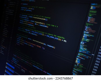 Source Code On Screen Dark Theme Stock Photo 2243768867 | Shutterstock