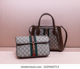 Gucci Woman Handbags Stock Photos and Pictures - 505 Images