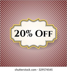 20 Off Retro Style Card Poster Stock Vector (Royalty Free) 329574545