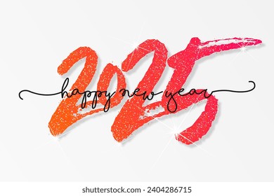 2025 Happy New Year Best Wishes Stock Vector (Royalty Free) 2404286715